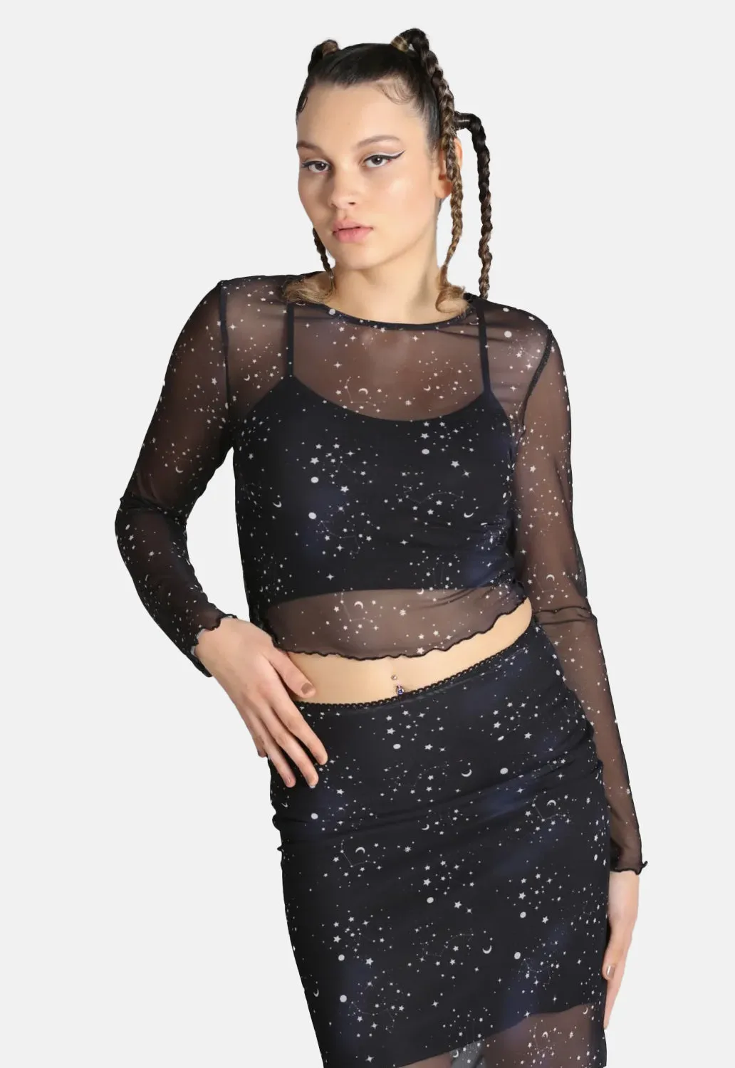 Zodiac Mesh Top sold by Damaged Society product image thumbnail 2