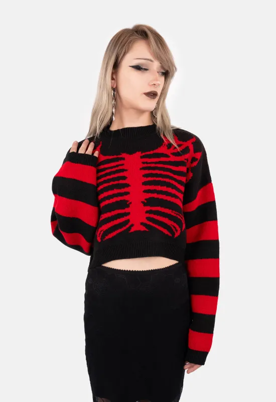 Kathy Crop Relaxed Knit made by Damaged Society