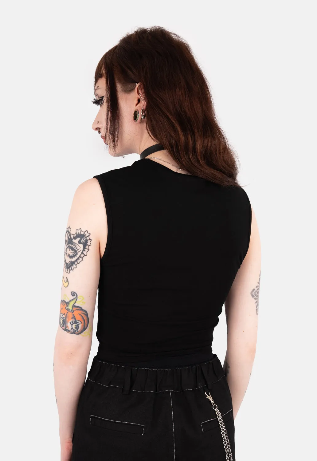 Aria Not Ok Muscle Tank Top sold by Damaged Society product image thumbnail 4