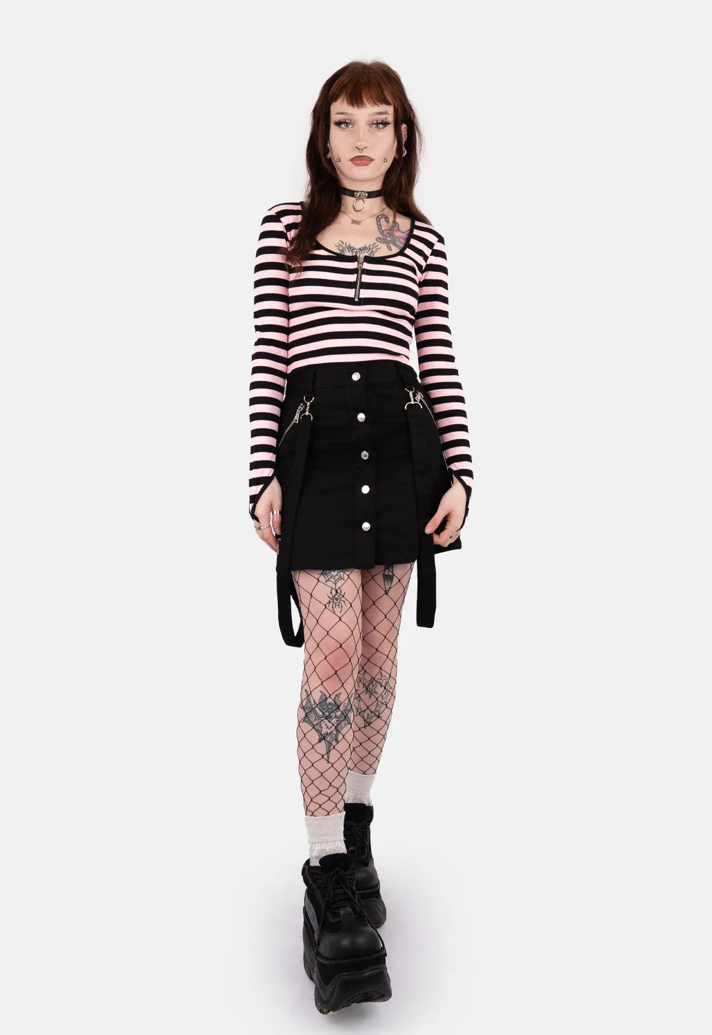 Dalia Front Zip Up Top sold by Damaged Society product image thumbnail 2