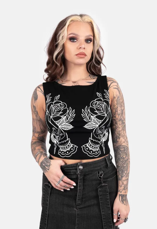 Brioni Boat Neck Crop Top made by Damaged Society