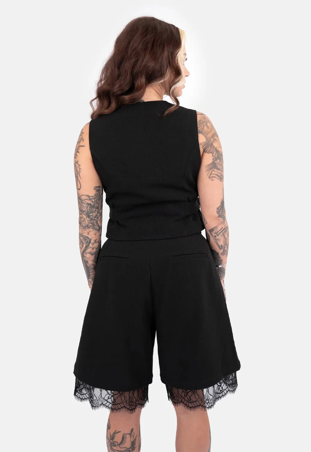 Reena Crop Button Up Vest sold by Damaged Society product image thumbnail 5