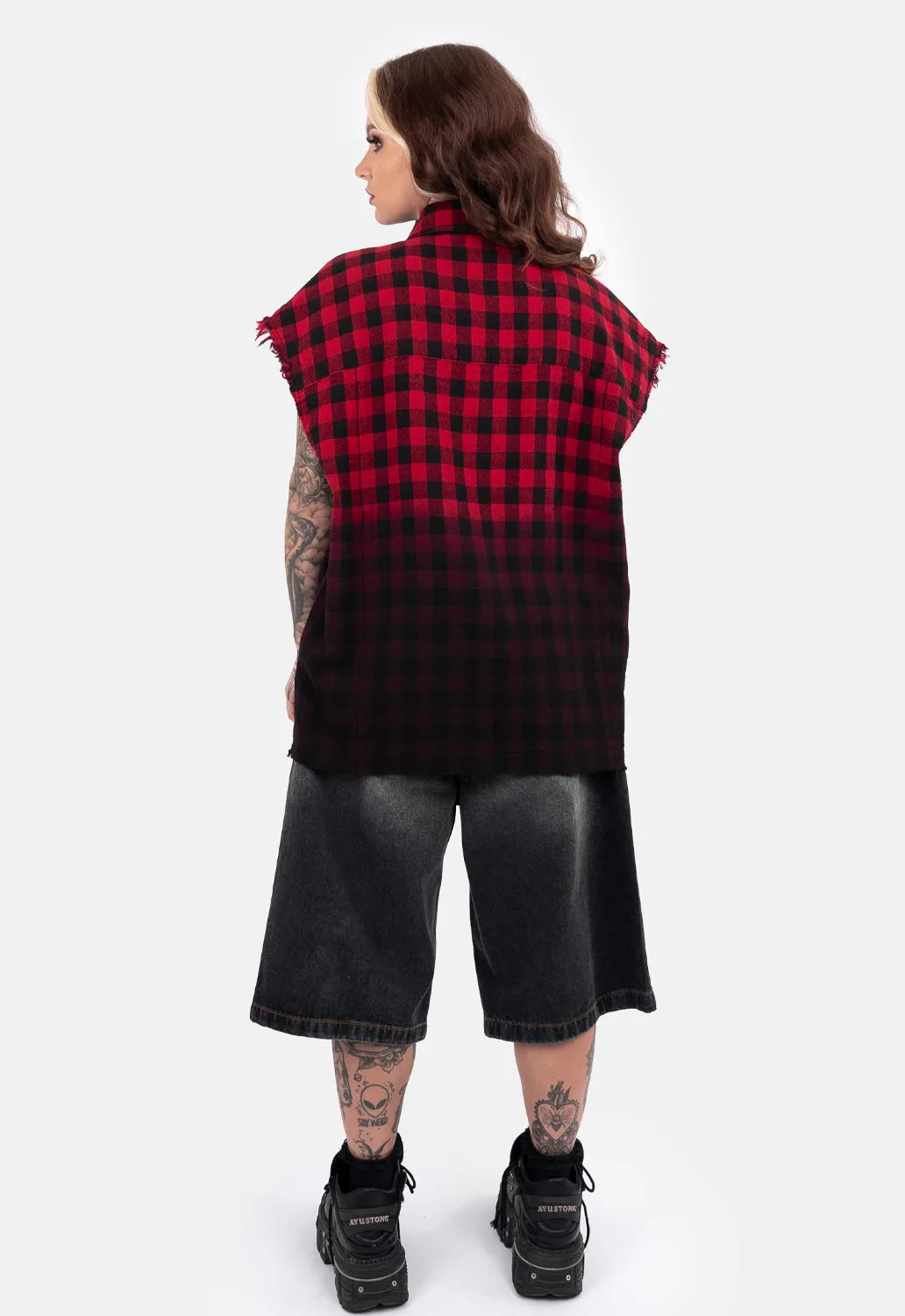 Roxy Oversized Dip Dye Vest sold by Damaged Society product image thumbnail 4
