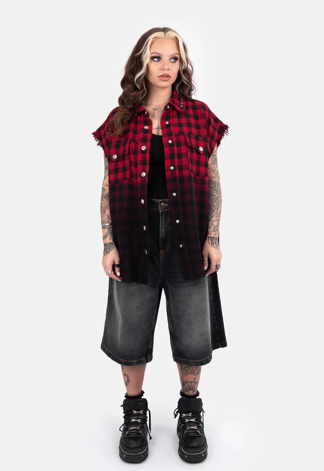 Roxy Oversized Dip Dye Vest sold by Damaged Society product image thumbnail 2