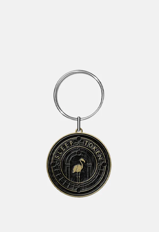 Even In Arcadia Crest Keyring sold by Damaged Society