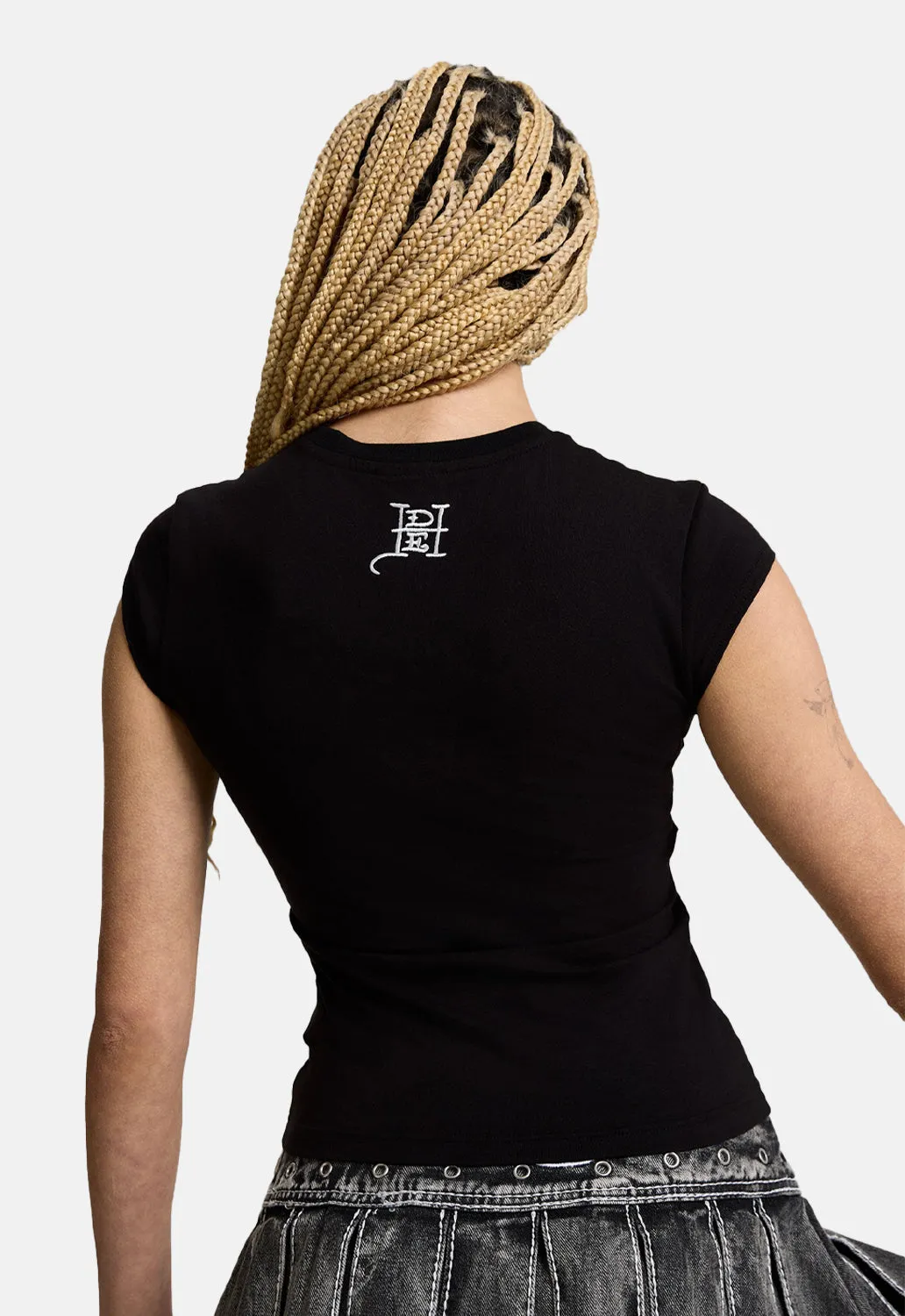 Dragon Floral Cap Sleeve Tee sold by Damaged Society product image thumbnail 3