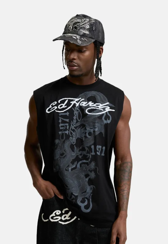 Flying Dragon Sleeveless Tee made by Ed Hardy
