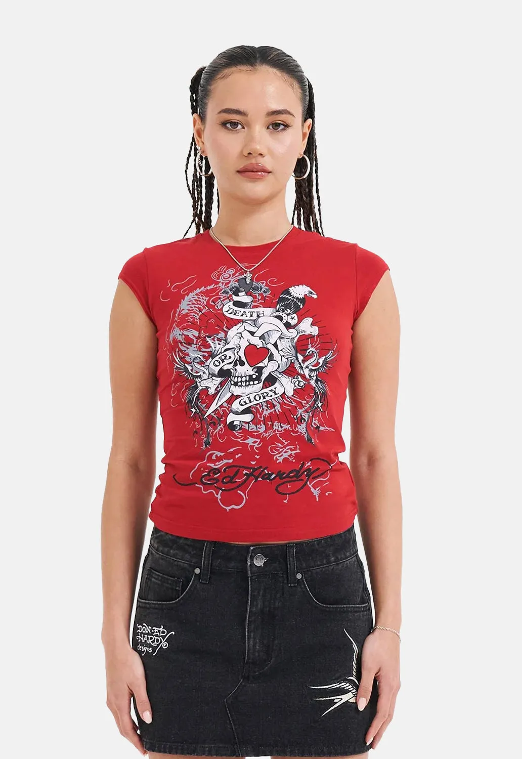 Death Or Glory Cap Sleeve Tee sold by Damaged Society