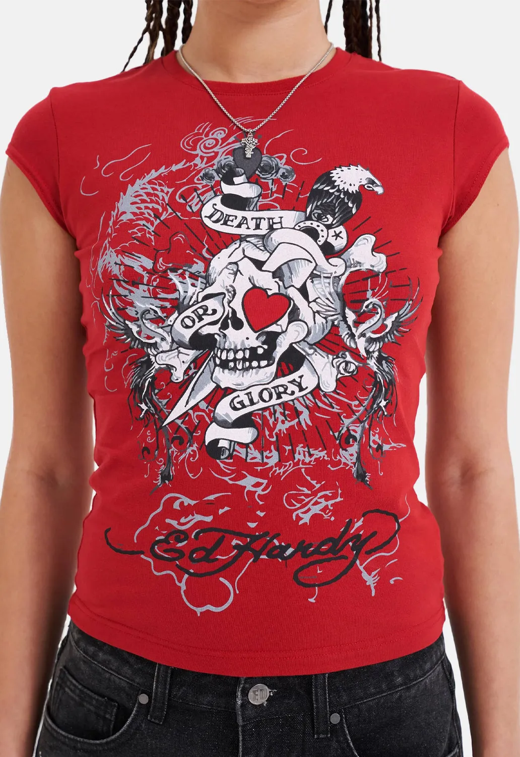 Death Or Glory Cap Sleeve Tee sold by Damaged Society product image thumbnail 2