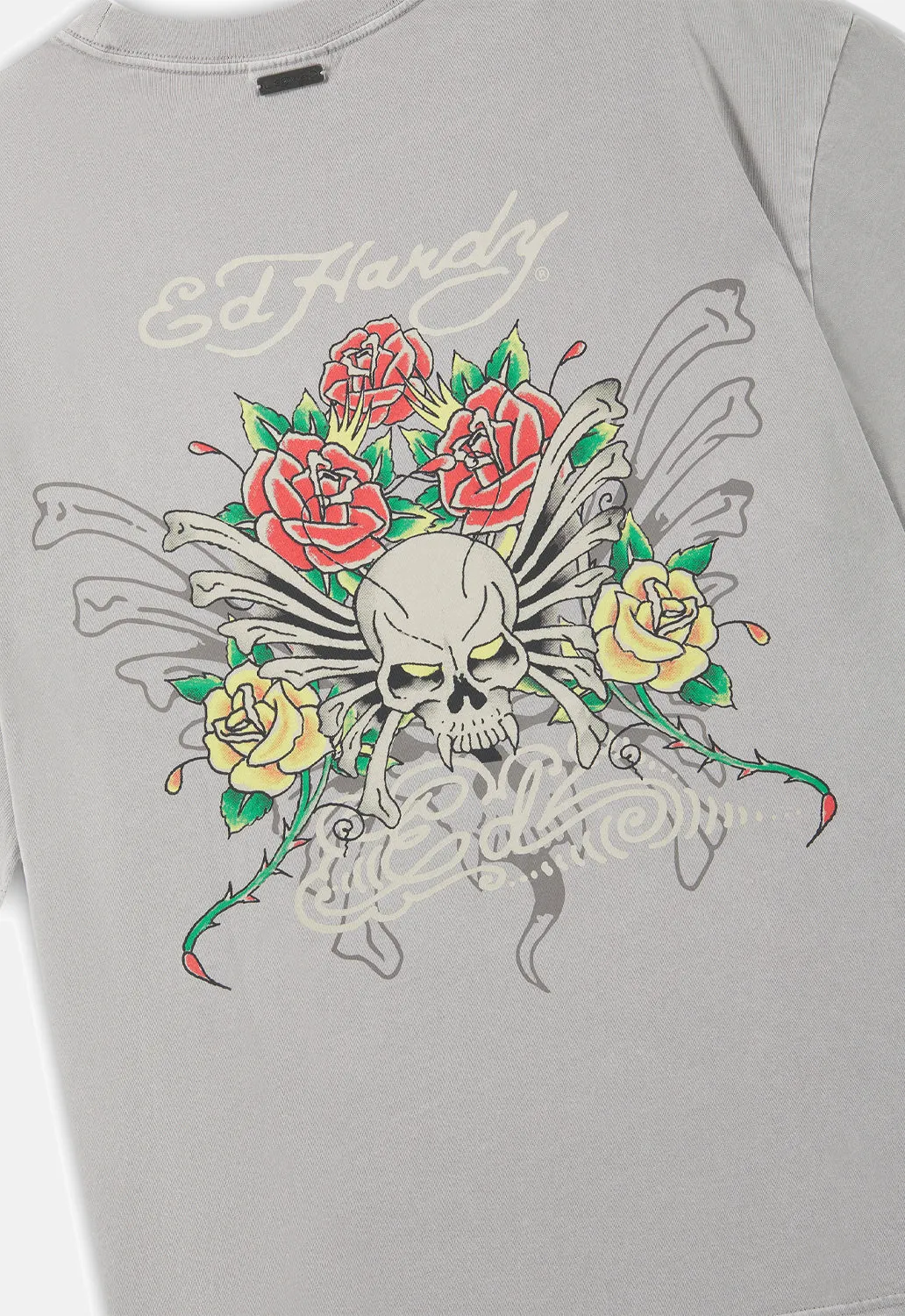 Skull Rose Graphic Relaxed T-Shirt sold by Damaged Society product image thumbnail 3