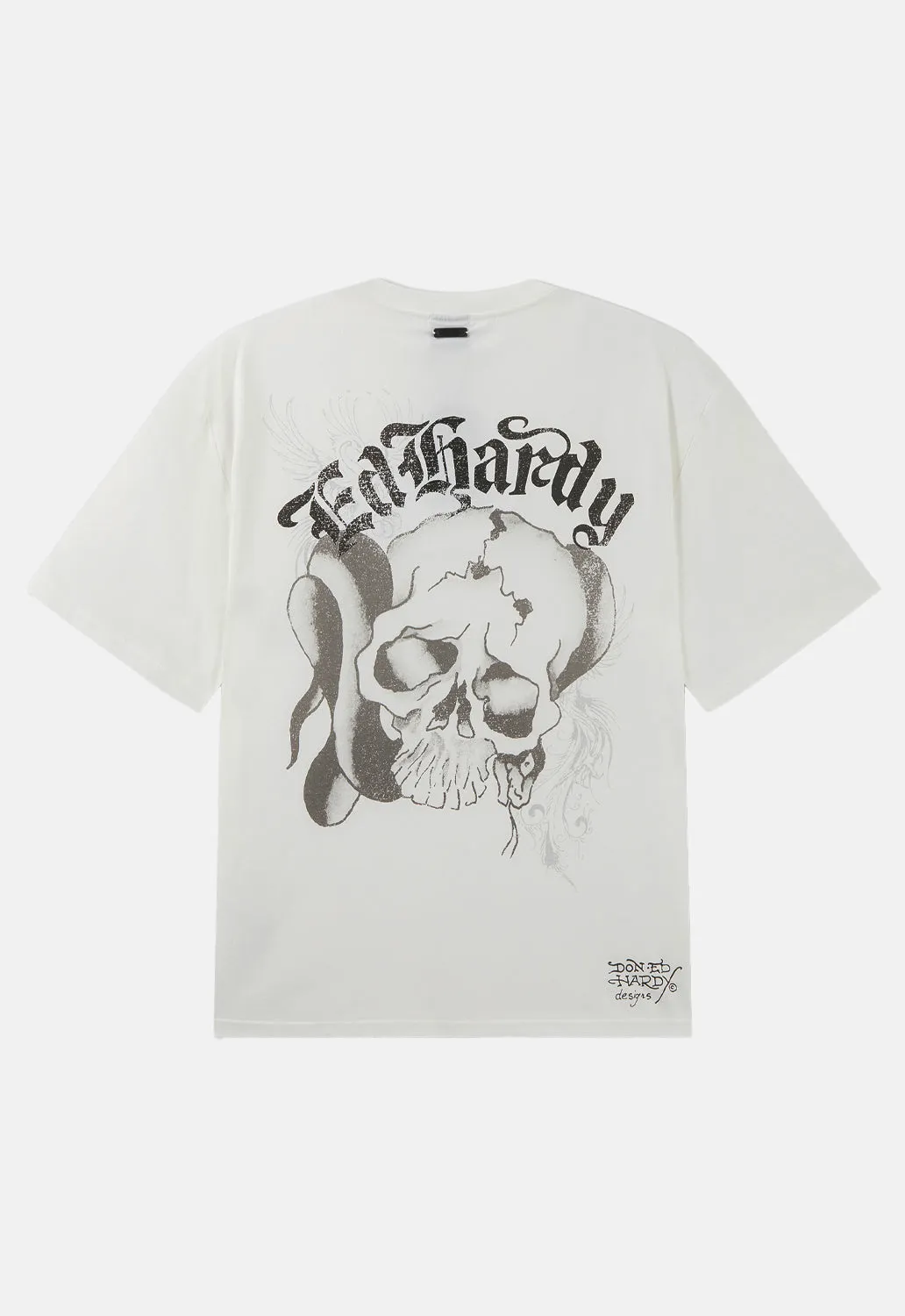 Faded Gothic Skull Relaxed T-Shirt sold by Damaged Society product image thumbnail 2