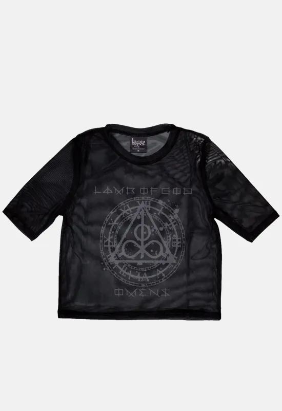 Omens Clock Mesh Crop Top made by Damaged Society