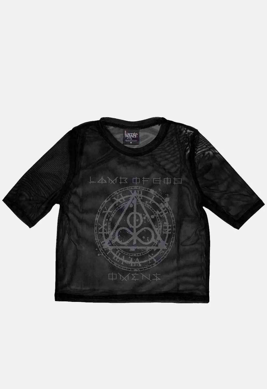 Omens Clock Mesh Crop Top sold by Damaged Society