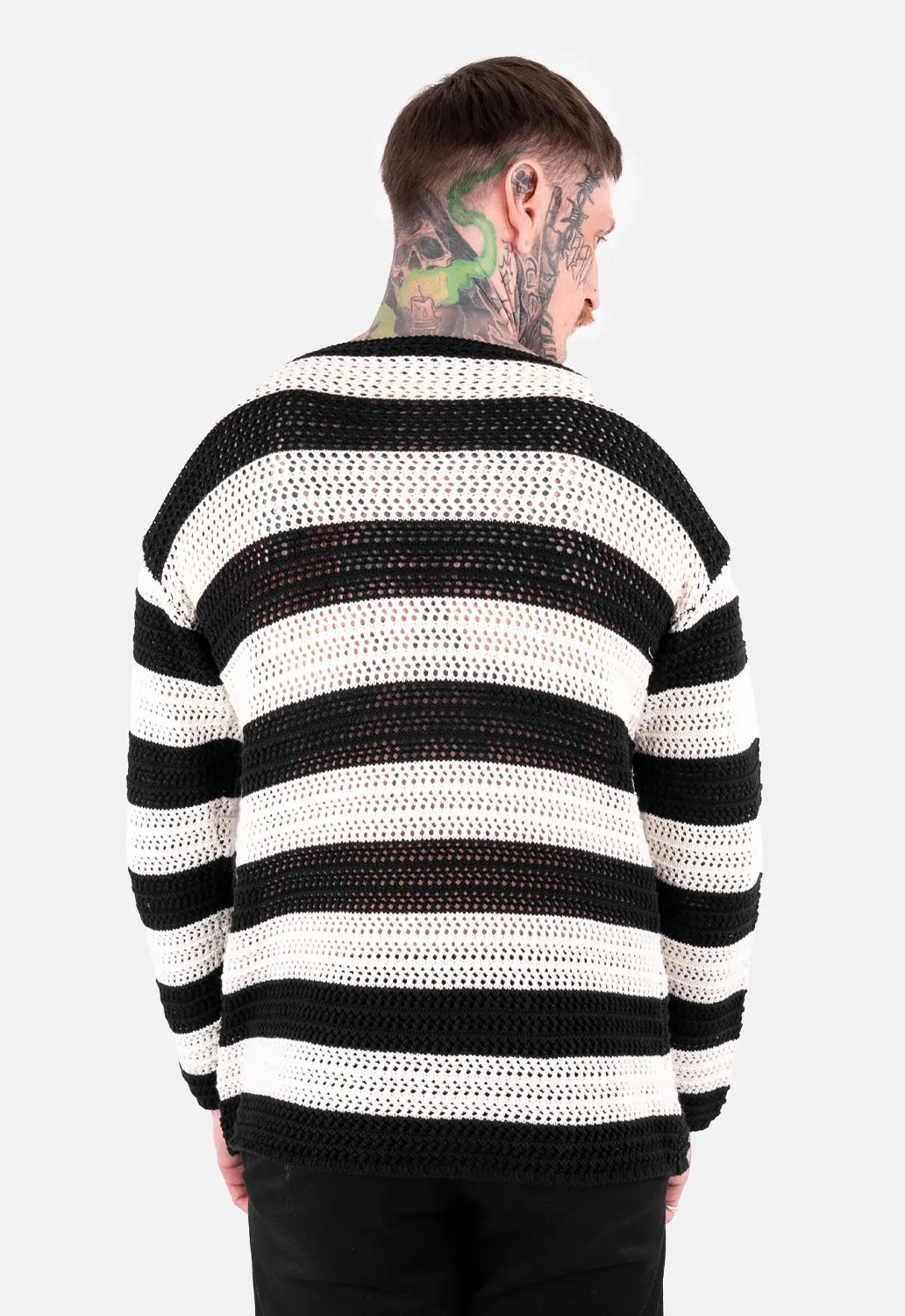 Dusty Striped Oversized Knit sold by Damaged Society product image thumbnail 4