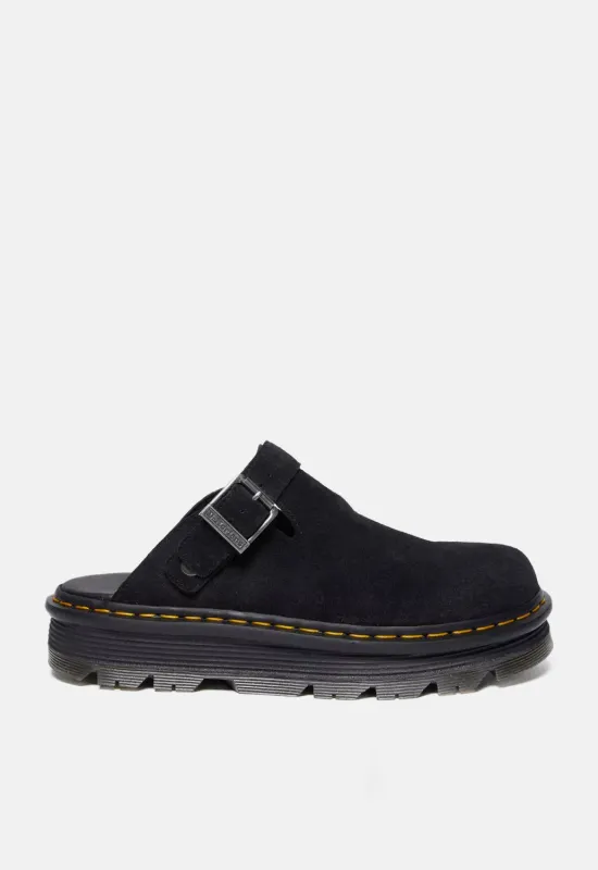 Zebzag Suede Platform Mules made by Dr. Martens