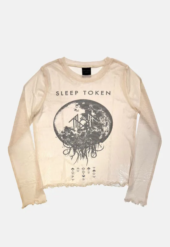 Take Me Back To Eden Mesh Long Sleeved Crop Top made by Damaged Society