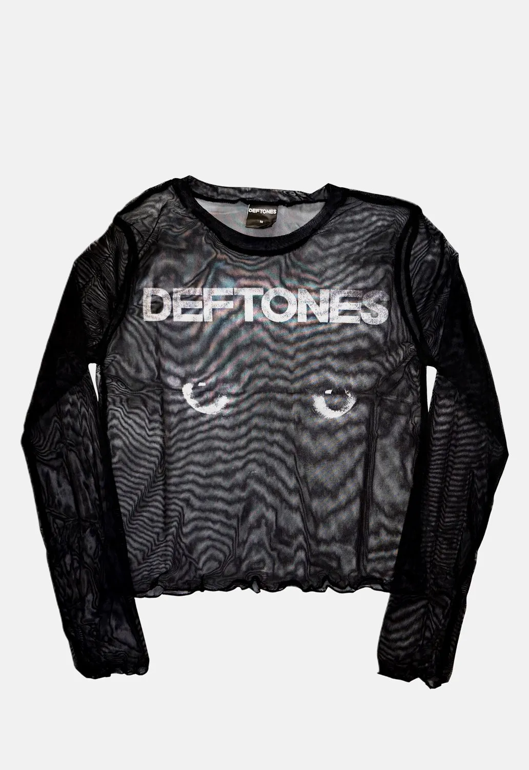 Sphynx Mesh Long Sleeved Crop Top sold by Damaged Society