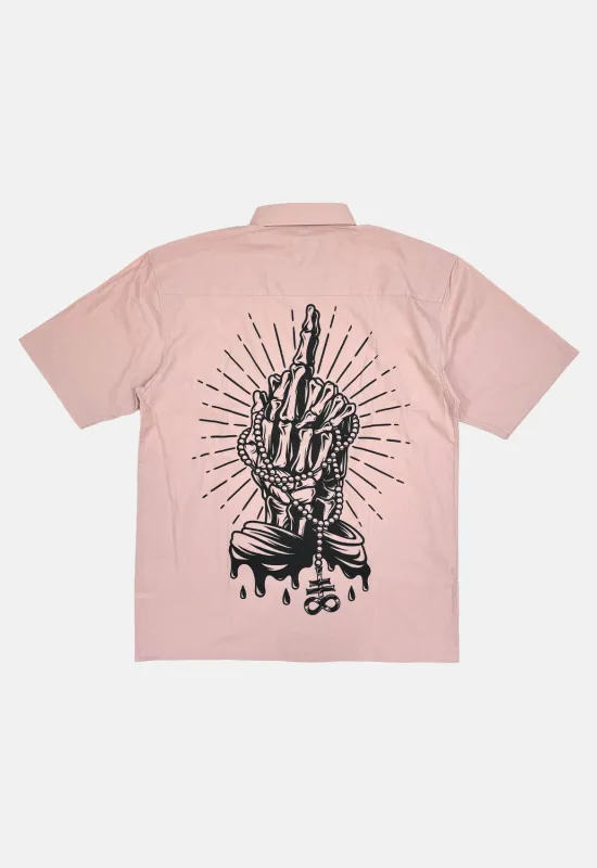 Folded Hands Short Sleeved Shirt made by Damaged Society