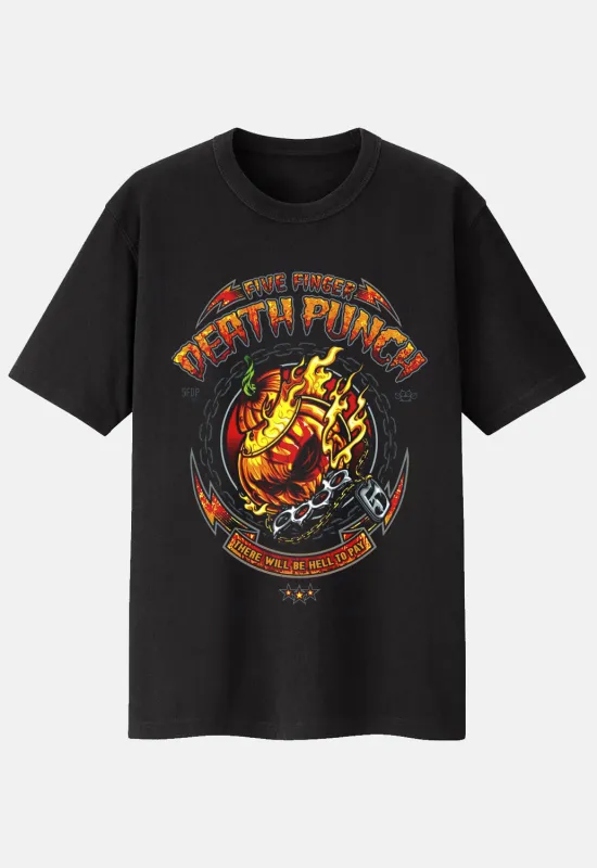 Burning Pumpkin T-Shirt made by Damaged Society