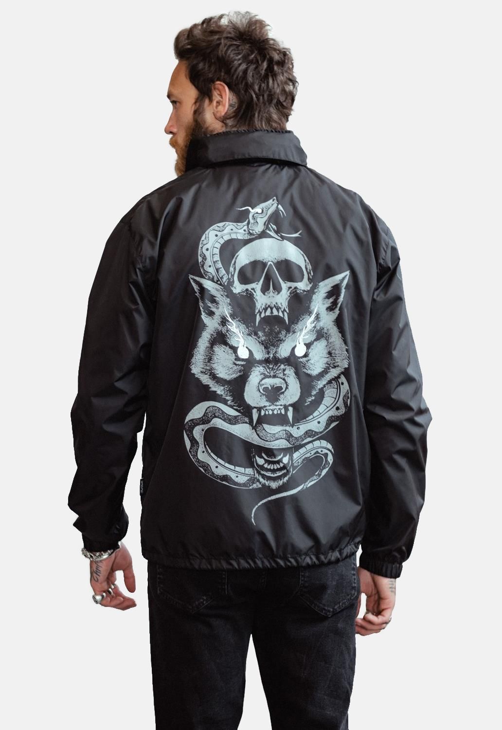 Wolf Windbreaker sold by Damaged Society product image thumbnail 2