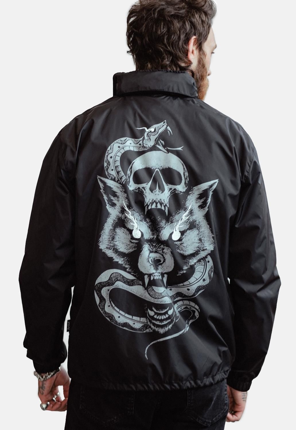 Wolf Windbreaker sold by Damaged Society product image thumbnail 3