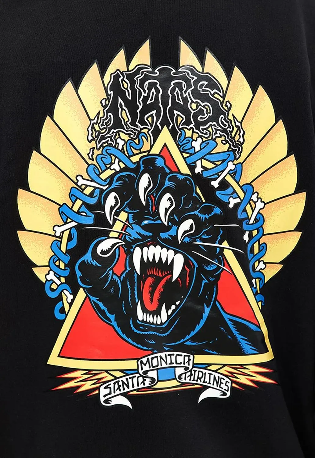 Natas Screaming Panther Hoodie sold by Damaged Society product image thumbnail 4