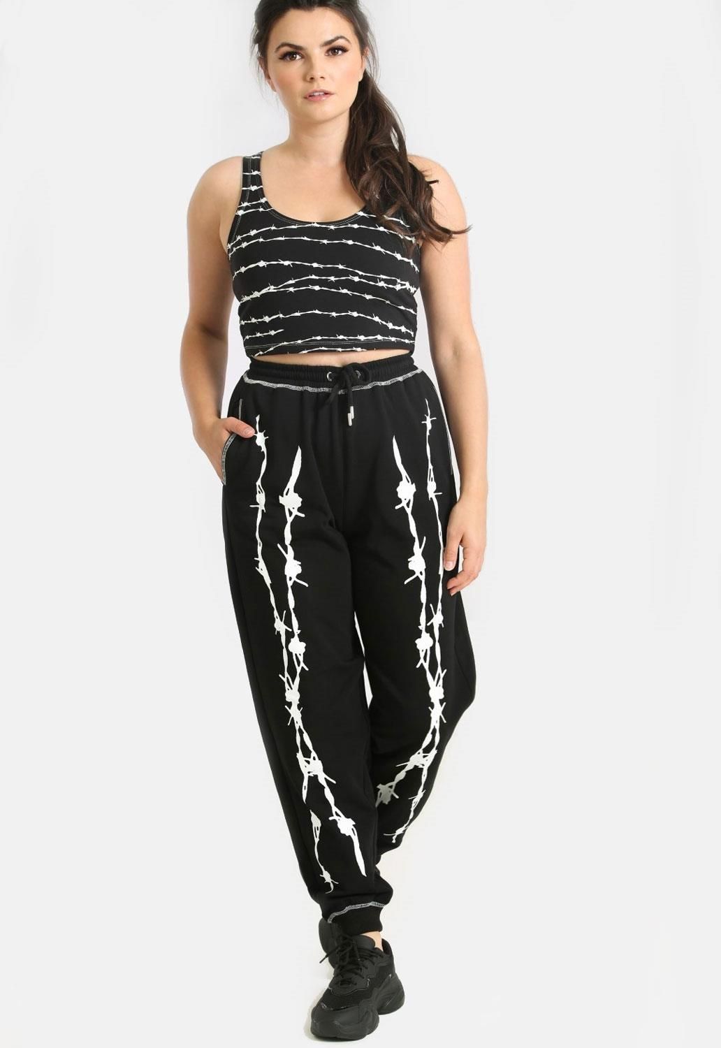 Barbed Wire Joggers sold by Damaged Society product image thumbnail 4