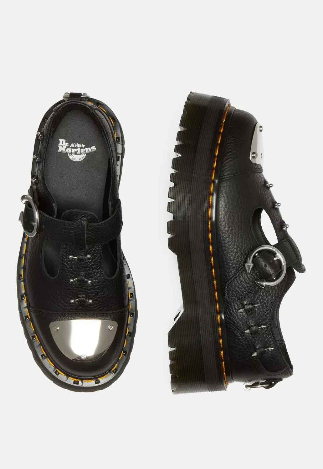 Bethan Piercing Leather Platform Mary Jane Shoes sold by Damaged Society product image thumbnail 3