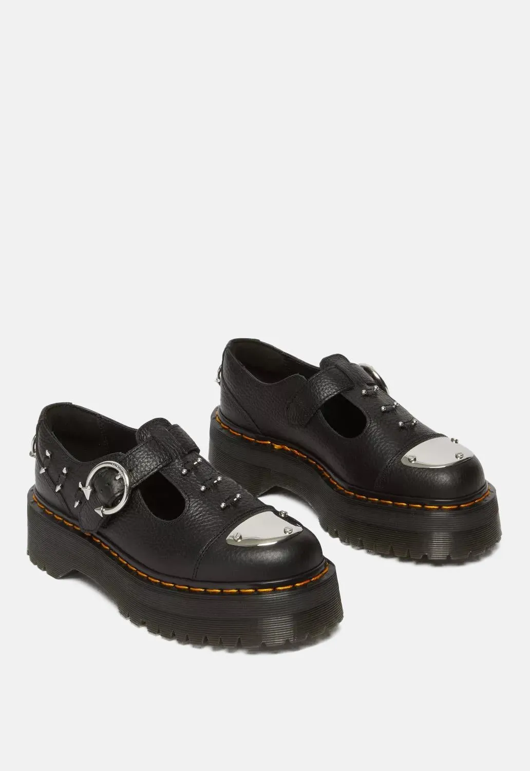 Bethan Piercing Leather Platform Mary Jane Shoes sold by Damaged Society product image thumbnail 4