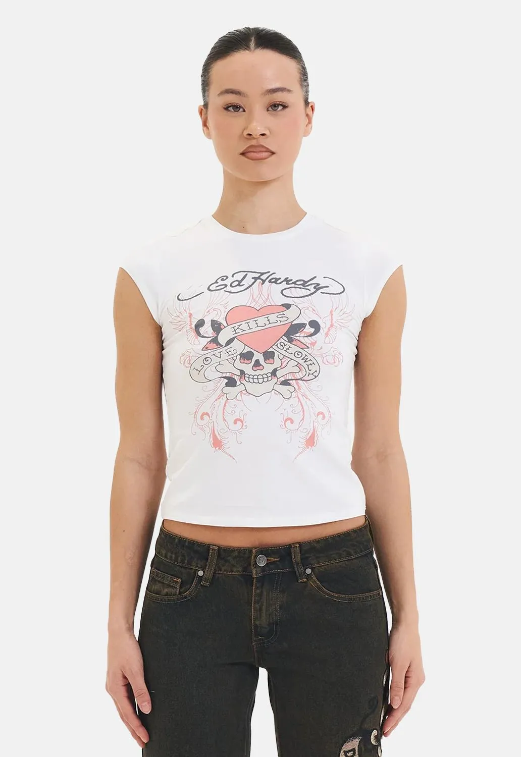 Love Kills Cap Sleeve T-Shirt sold by Damaged Society
