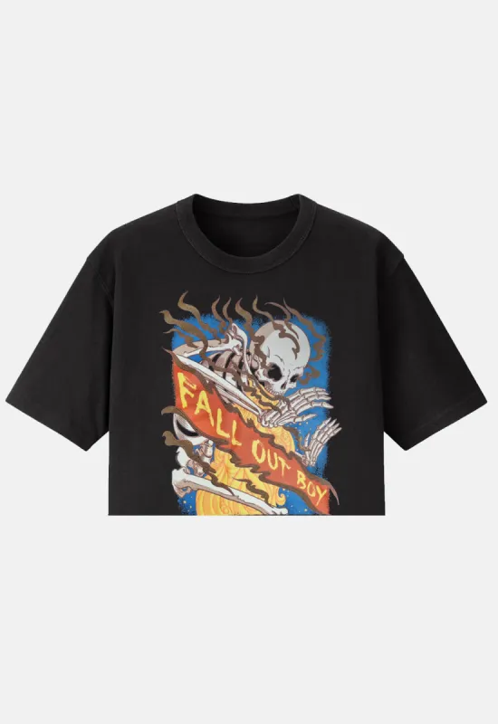 Skeleton Crop T-Shirt sold by Damaged Society