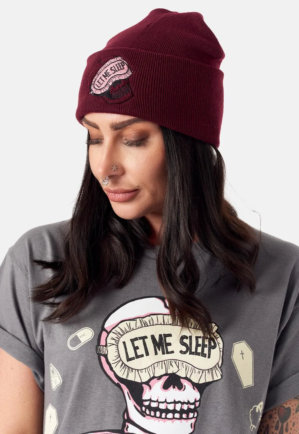 Do Not Disturb Beanie sold by Damaged Society product image thumbnail 3