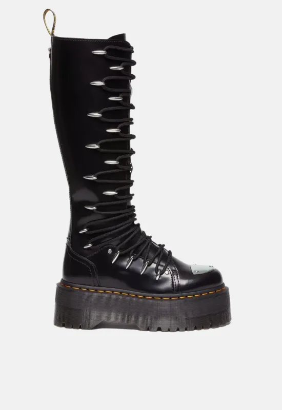 1B60 Max Lace Up Knee High Platform Boots sold by Damaged Society