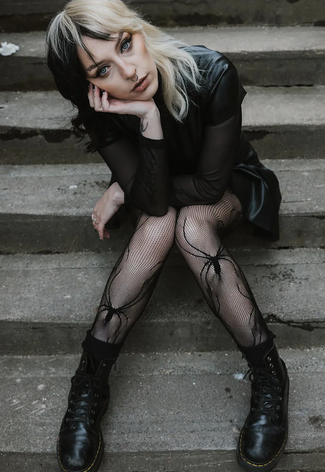 Spider Net Tights sold by Damaged Society product image thumbnail 3