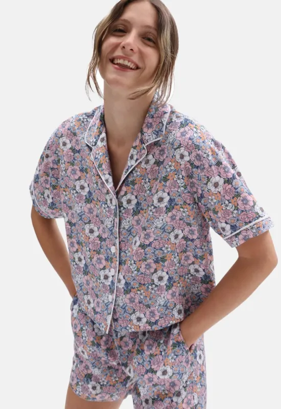 Retro Floral Button Up Blouse sold by Damaged Society