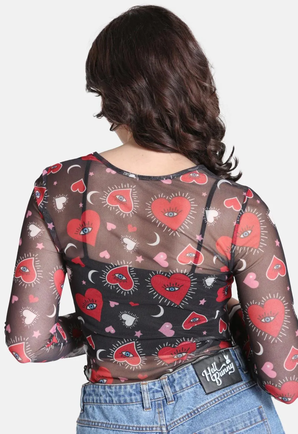Kate Heart Mesh Top sold by Damaged Society product image thumbnail 3