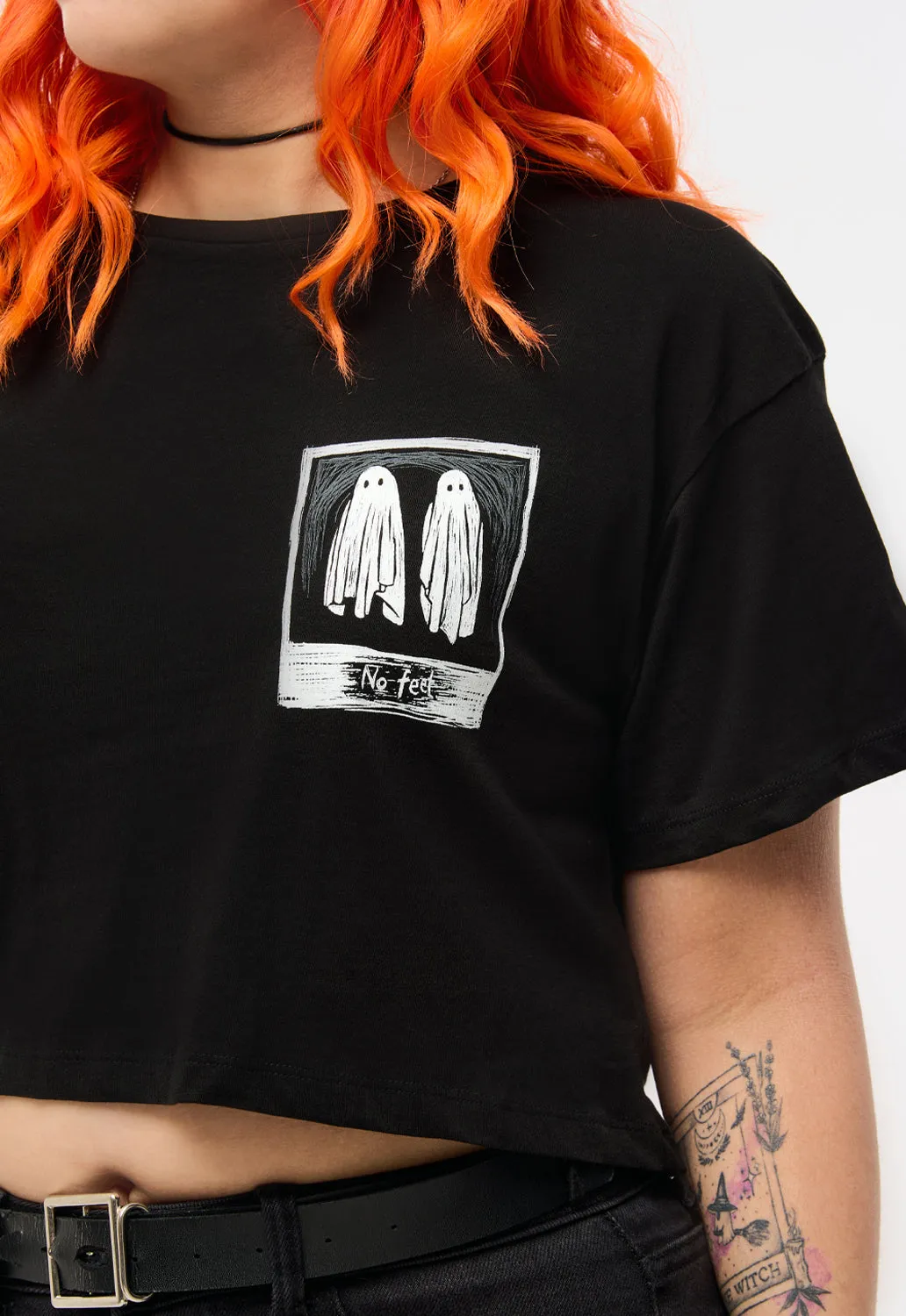 No Feet Crop Top sold by Damaged Society product image thumbnail 3