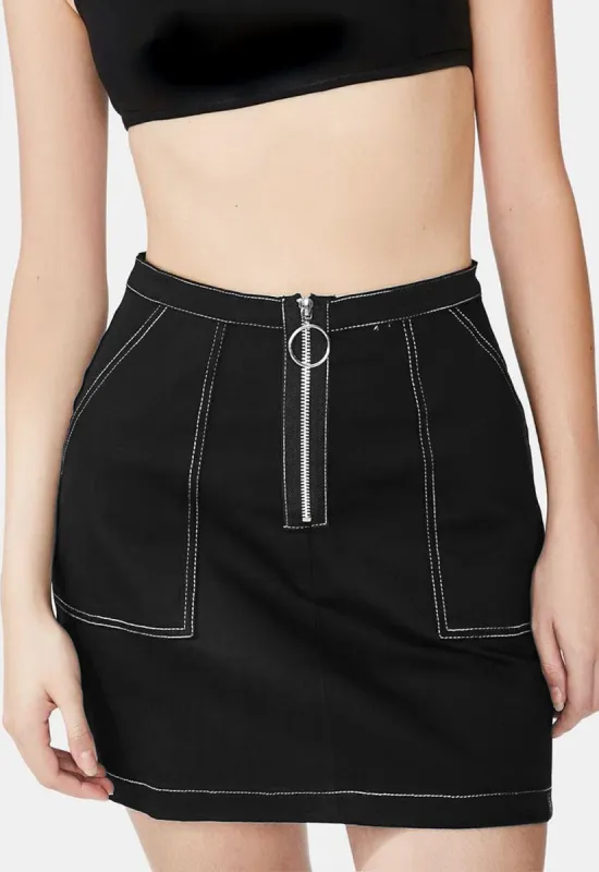 Stitched Up Mini Skirt sold by Damaged Society