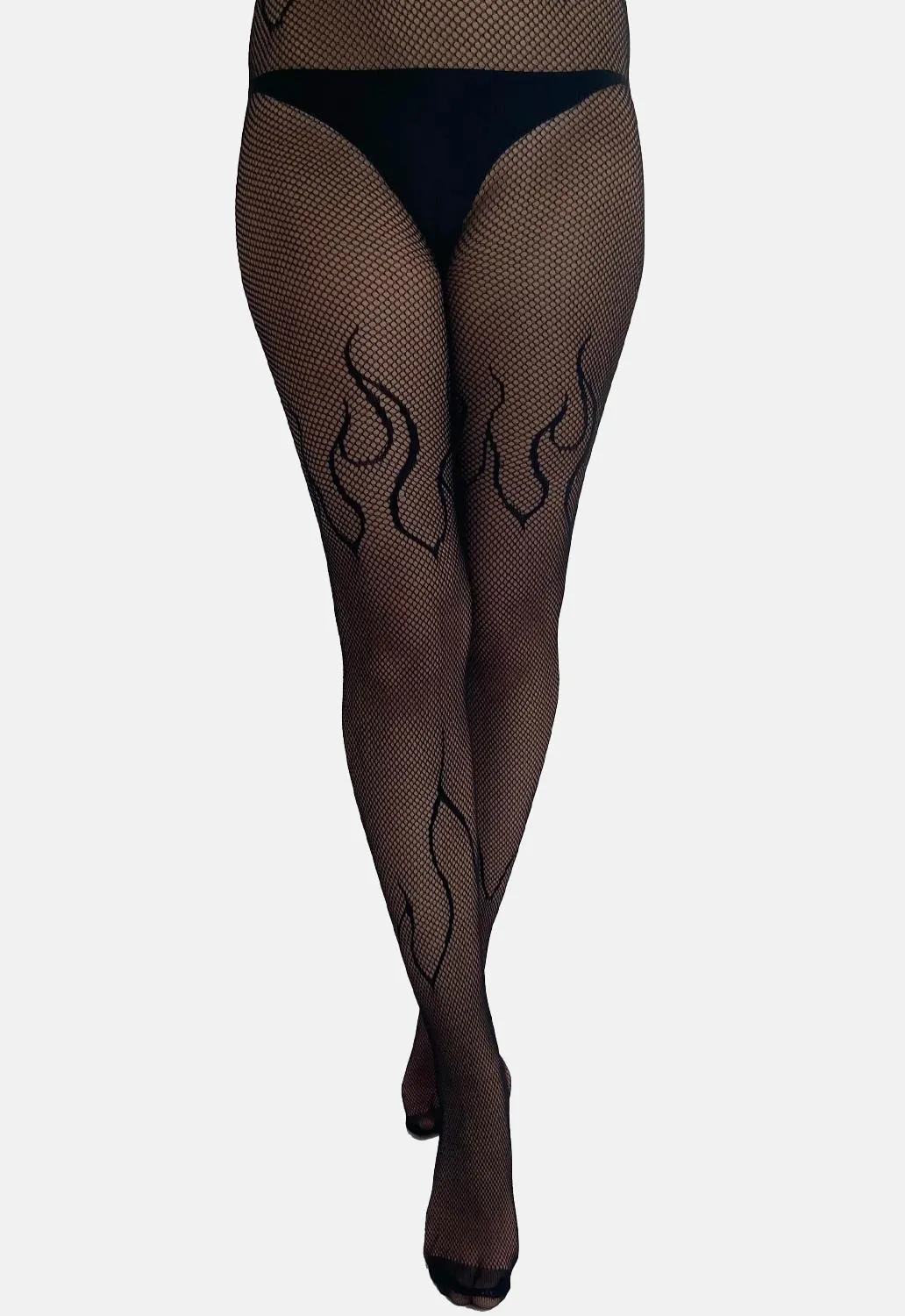 Flaming Net Tights sold by Damaged Society product image thumbnail 2
