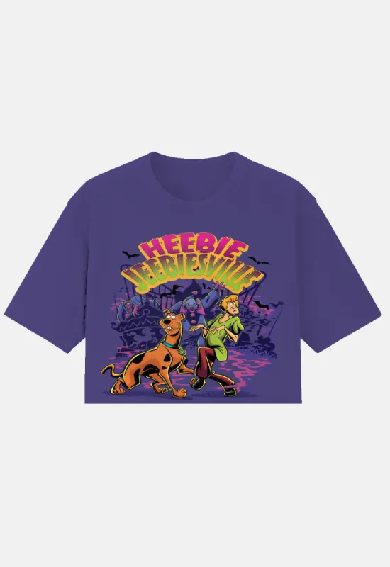 Heebie Jeebiesville Crop T-Shirt sold by Damaged Society