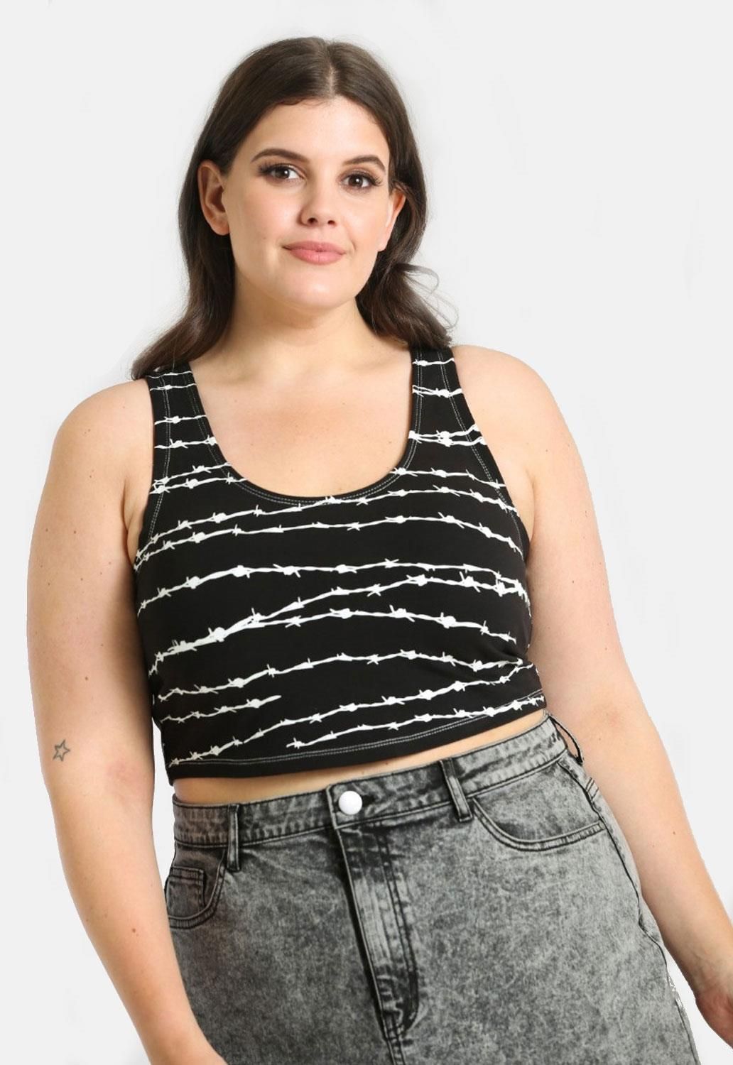 Barbed Wire Crop Top sold by Damaged Society