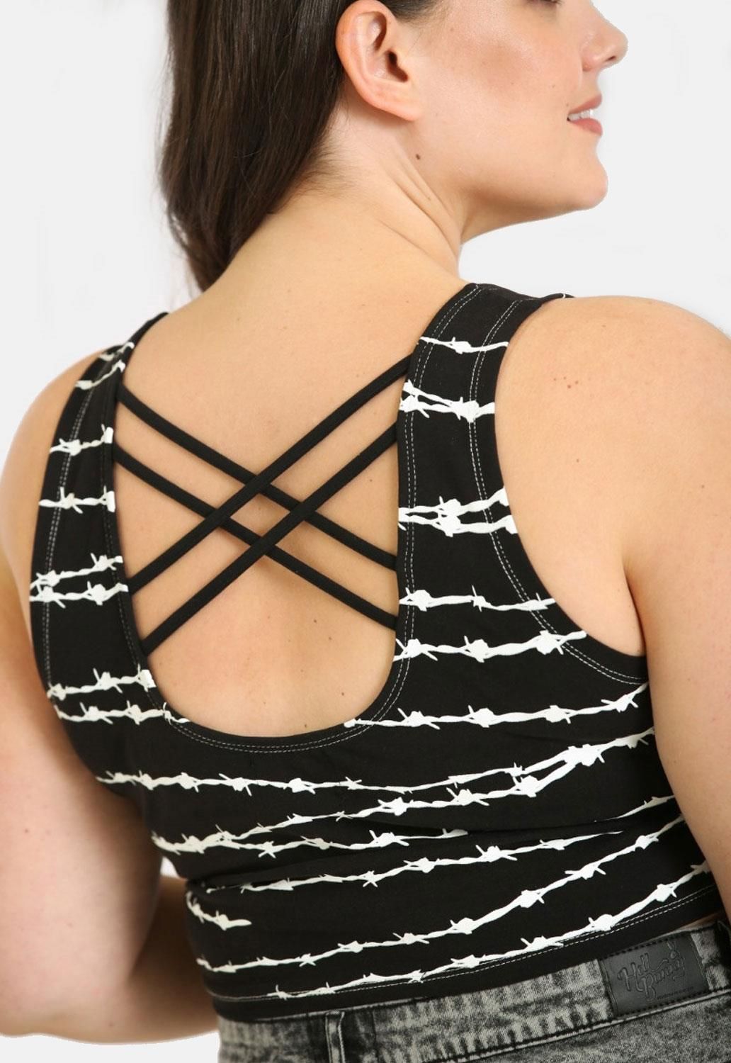 Barbed Wire Crop Top sold by Damaged Society product image thumbnail 2