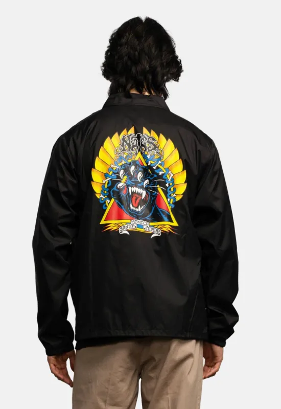 Natas Screaming Panther Coach Jacket sold by Damaged Society