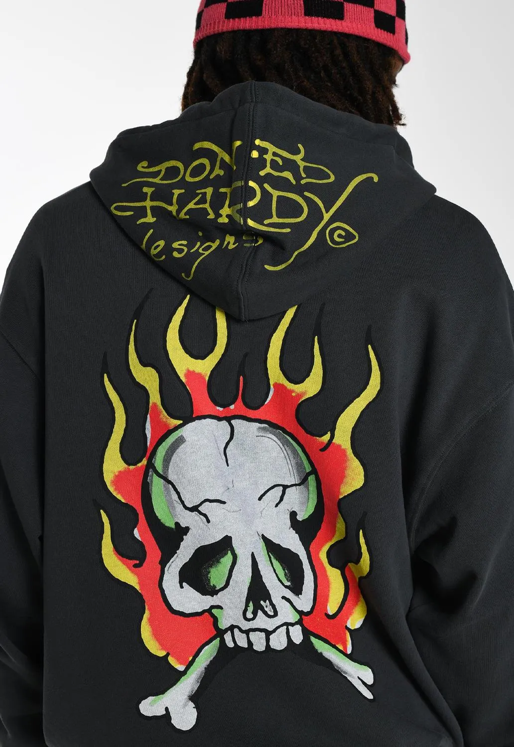 Burning Skull Zip Hoodie sold by Damaged Society product image thumbnail 3