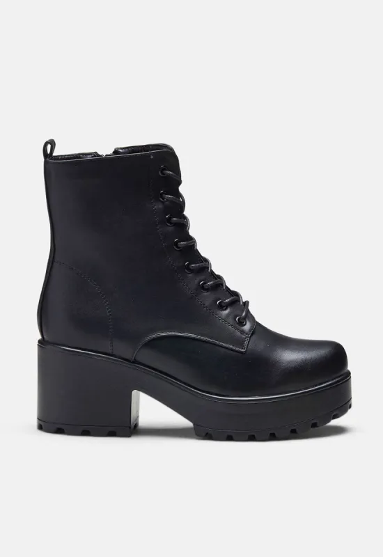 Gin Platform Military Boots made by Koi Footwear