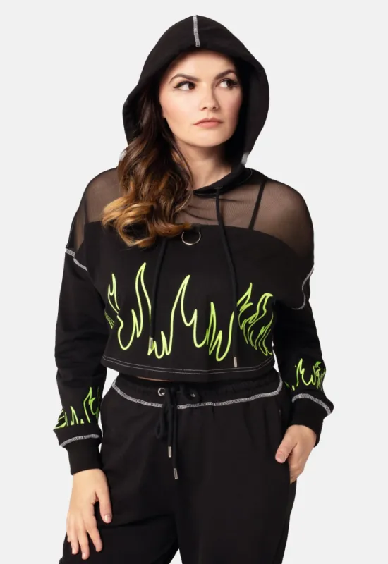 Flames Hoodie sold by Damaged Society