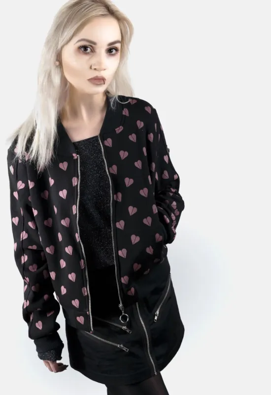 Break Hearts Bomber Jacket sold by Damaged Society