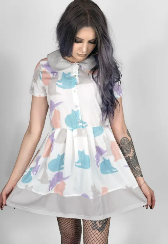 Cat Lady Peter Pan Dress sold by Damaged Society