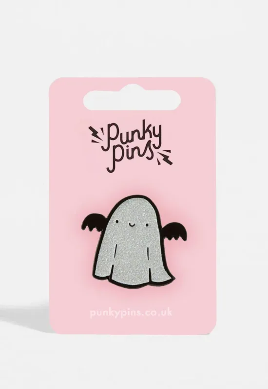 Sparkle Ghost Pin sold by Damaged Society