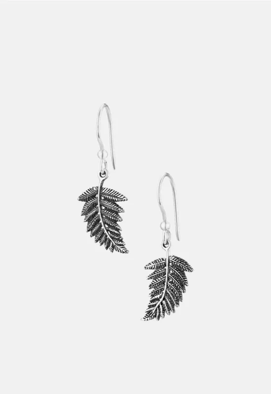 Fern Leaf Earrings sold by Damaged Society